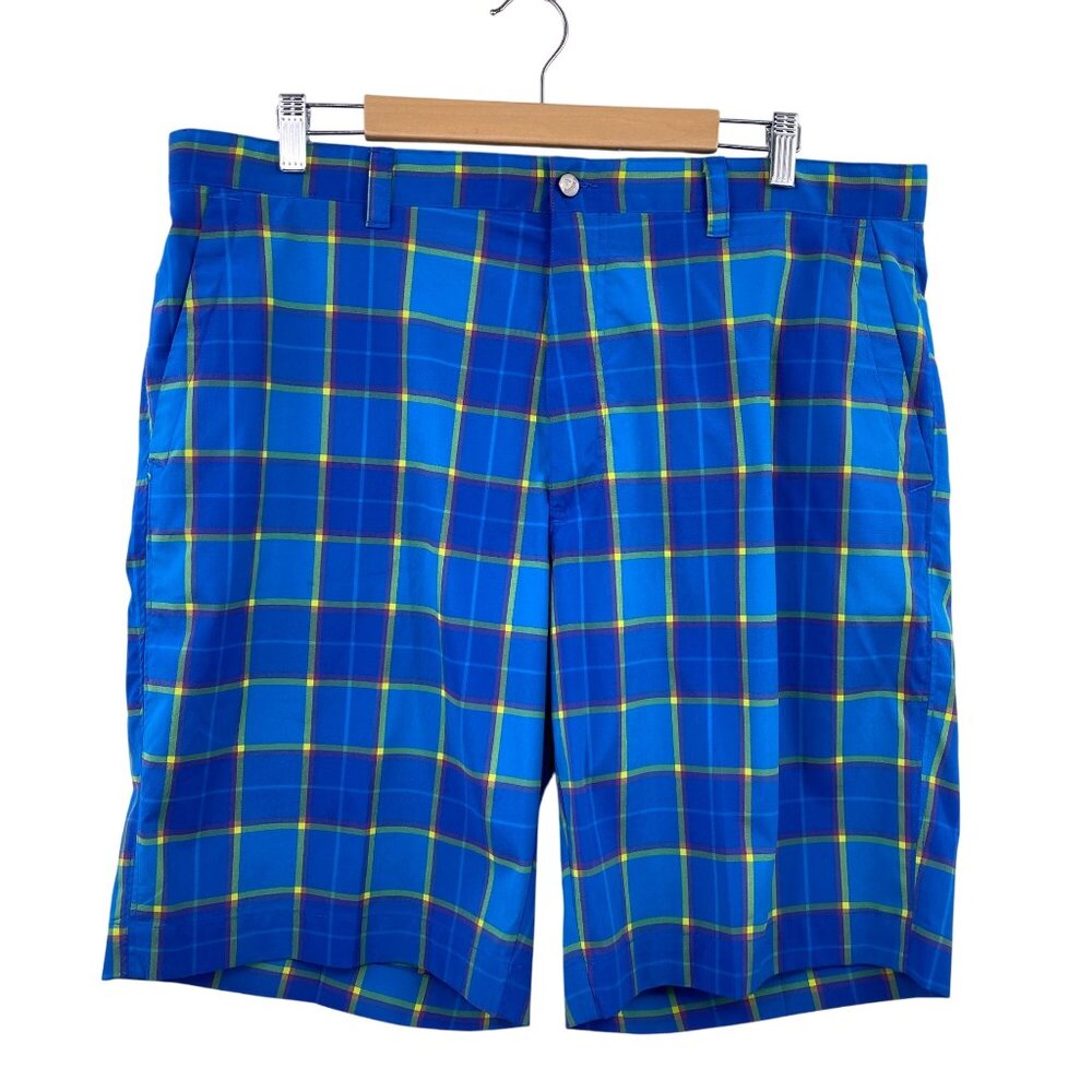 Callaway men's golf shirts size 38 blue plaid stretch stretch athletic